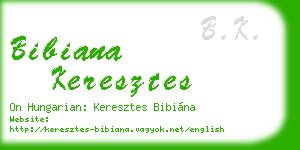 bibiana keresztes business card